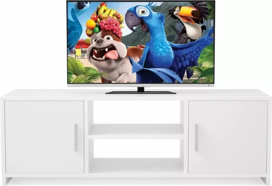 StudioJacquí Studio Jacquí TV Kast Televisie Meubel met Planken en Kastjes Wit