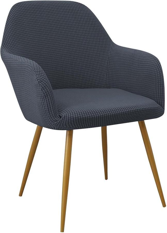 Stunq 2 Stoel hoezen Elastische stoelhoezen voor bureaustoelen en schommelstoelen set van twee grijs