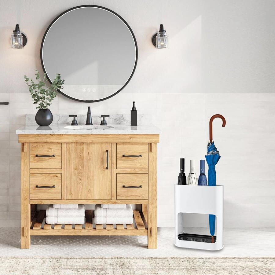 Stunq Compacte en stijlvolle parapluhouder met afneembare lekbak voor paraplu's