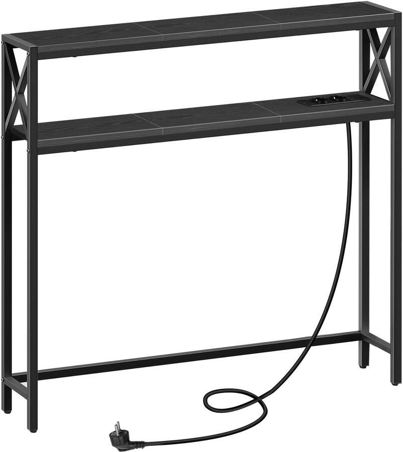 Stunq Moderne bijzettafel met ingebouwde stopcontacten en USB poorten voor elke ruimte 100 x 15 x 100 cm