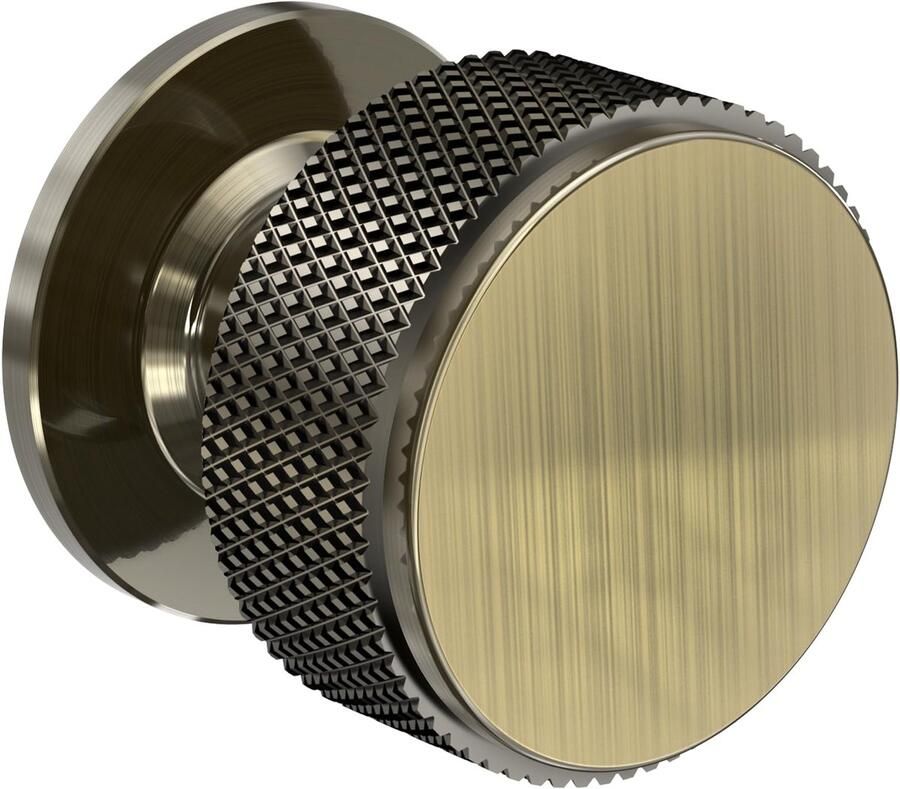 Stunq Set van 10 glanzende antieke messing meubelknoppen voor kasten en deuren