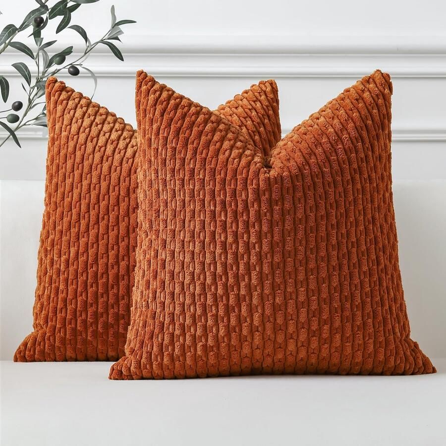 Stunq Set van 2 stijlvolle corduroy kussenslopen voor bank en slaapkamer