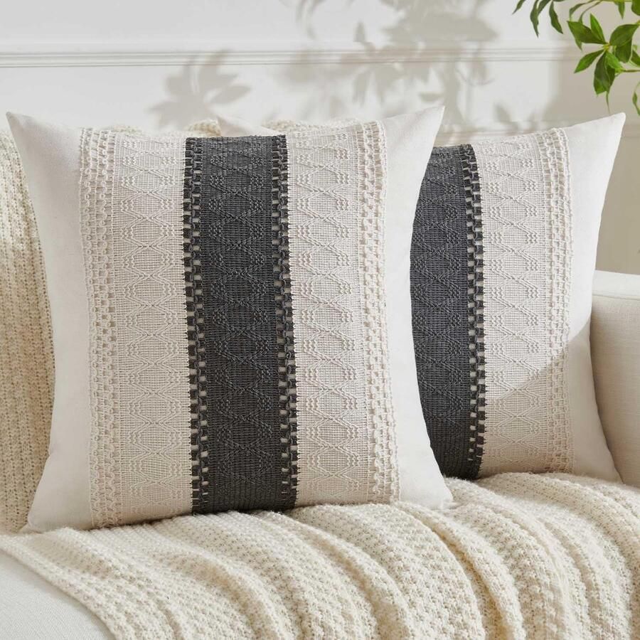 Ibenzoa Kussenslopen Set van 2 Bohemian Stijl 45 x 45 cm voor Bank en Woonkamer