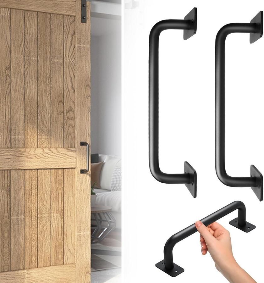 Stunq Set van 2 zwarte handgrepen voor schuifdeuren en kastdeuren