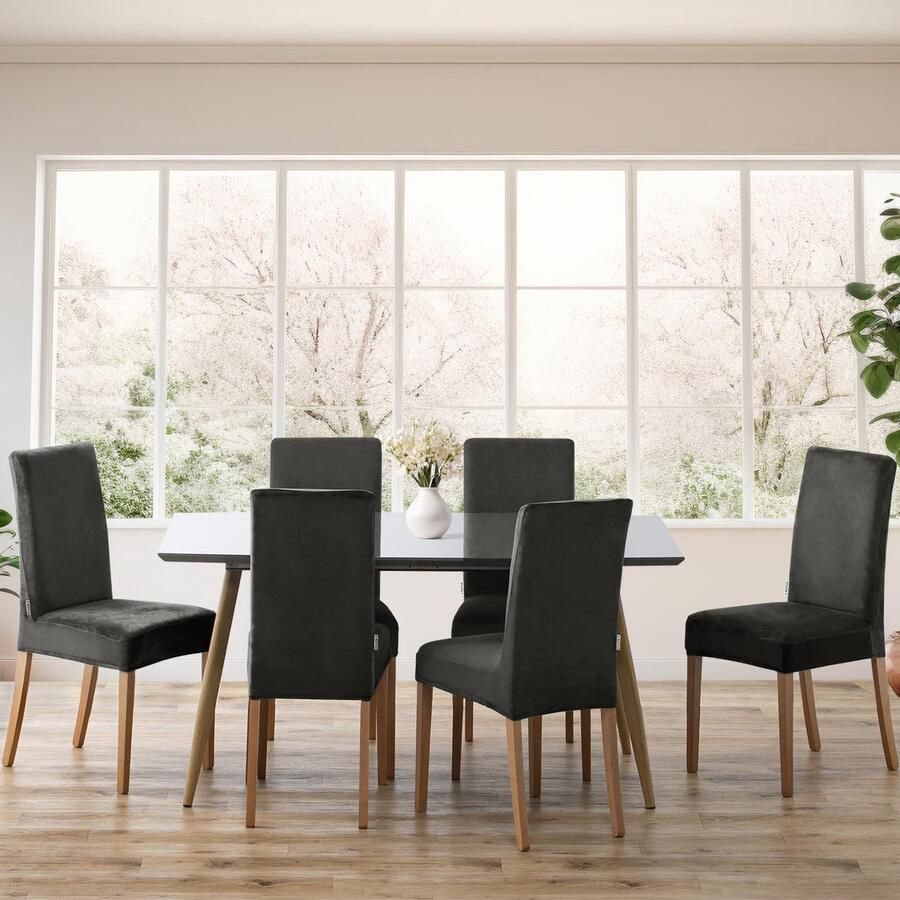 Stunq Set van 4 elastische stoelhoezen voor eetkamer en feestelijke gelegenheden