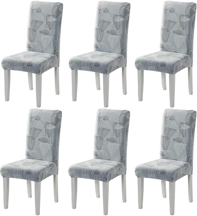 Stunq Set van 6 elastische stoelbeschermers voor stijlvolle en praktische decoratie