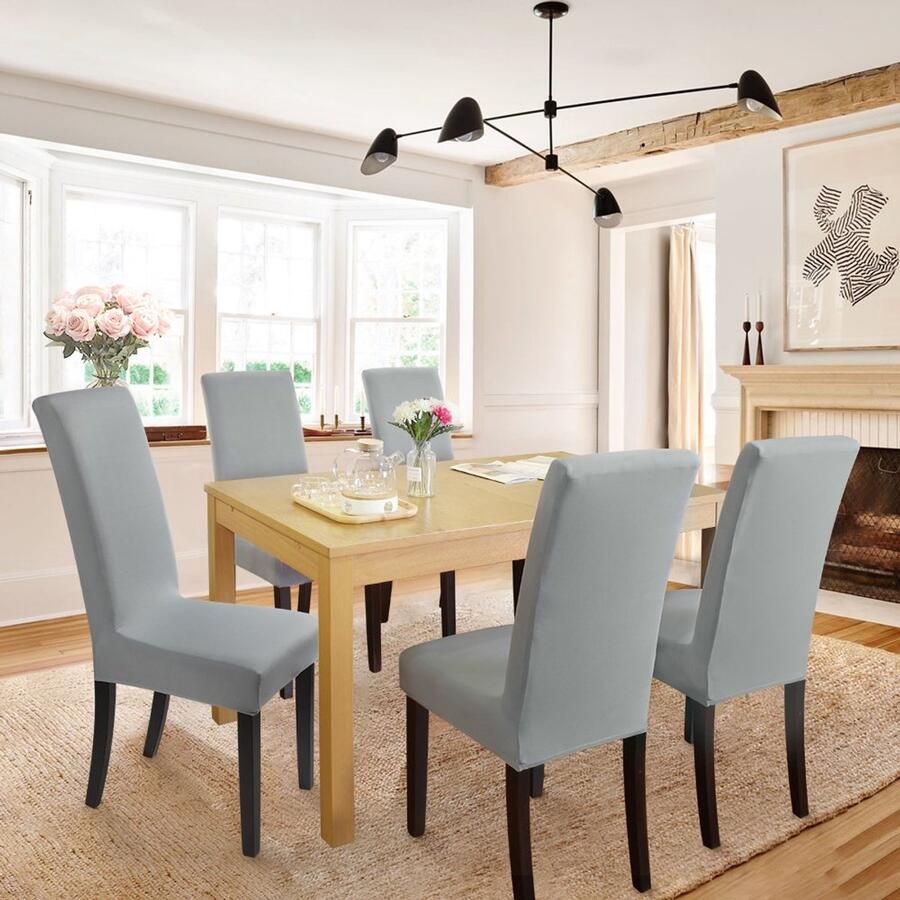 Stunq Set van twee Stoel hoes elastische stoelhoezen voor keuken- en eetkamerstoelen