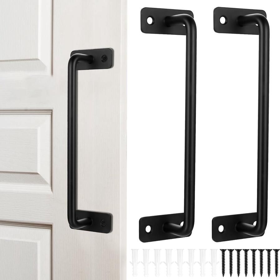 Stunq Set van twee zwarte schuifdeurgrepen voor veelzijdig gebruik binnen en buiten