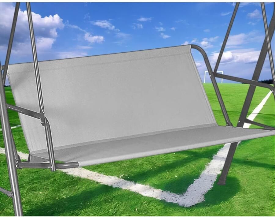 Stunq Weerbestendige schommelbank zitting vervanging in grijze 600D stof 158 x 54 x 54 cm