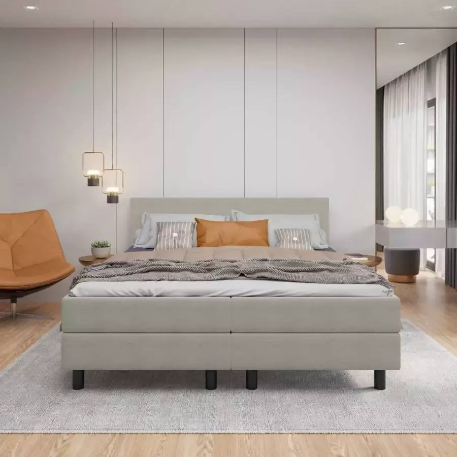 Stuntbed.nl Boxspring 180x200 2-Persoons Boxspring Delta Crème