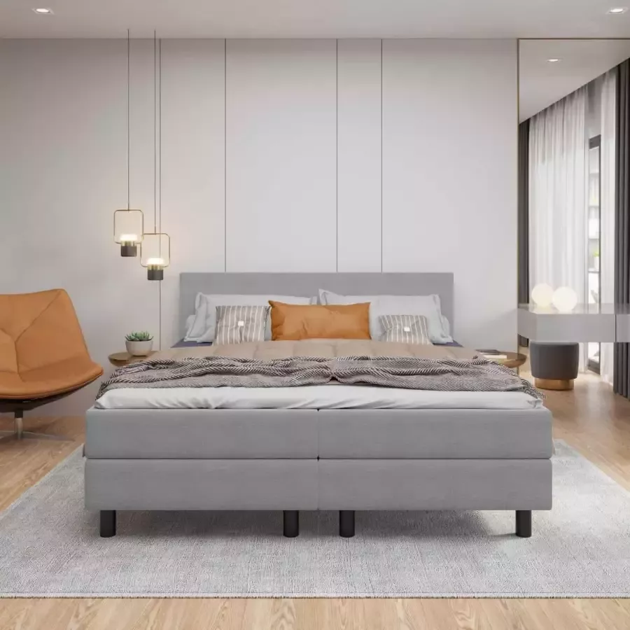 Stuntbed.nl Boxspring 180x200 2-Persoons Boxspring Delta Grijs