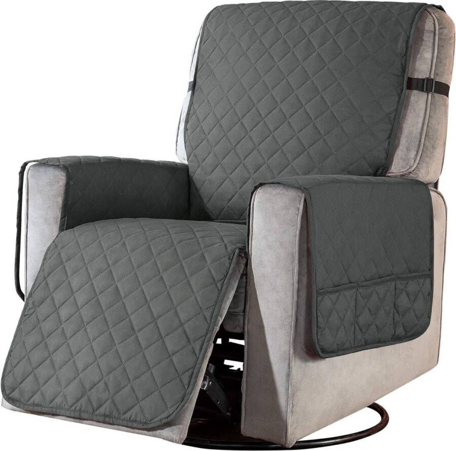 Subrtex Luxe fauteuilhoes fauteuilbeschermer stoelbeschermer grote stoelbeschermer wasbaar Grijs groot