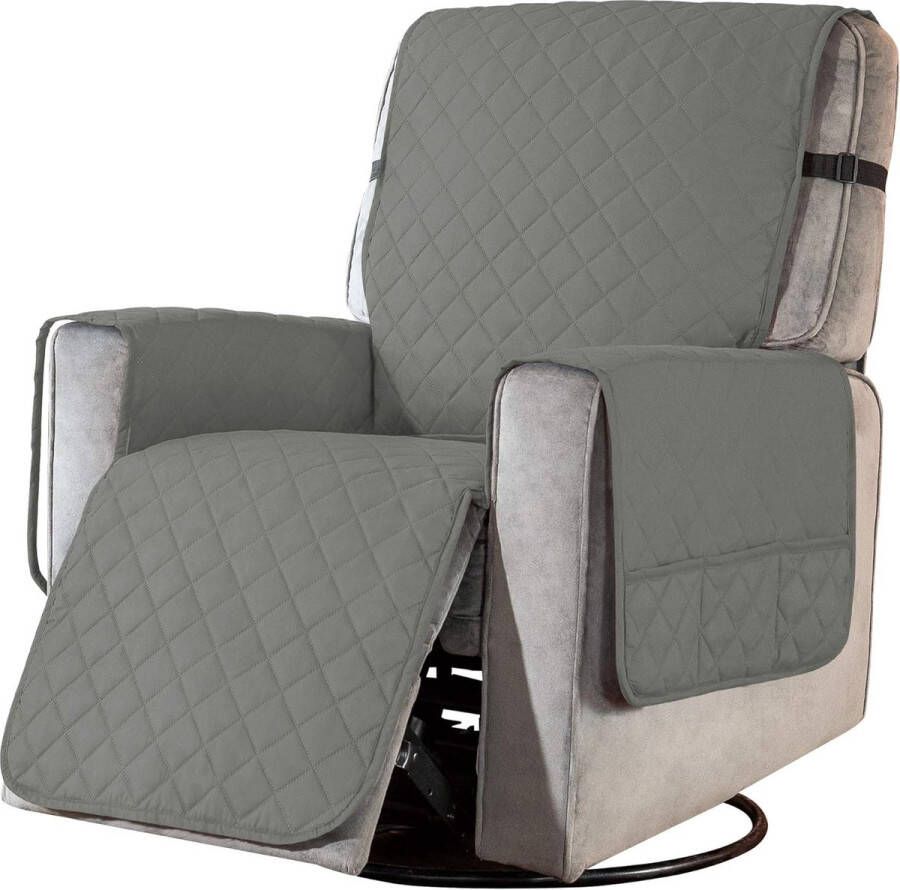 Subrtex Luxe fauteuilhoes fauteuilbeschermer stoelbeschermer grote stoelbeschermer wasbaar Lichtgrijs klein