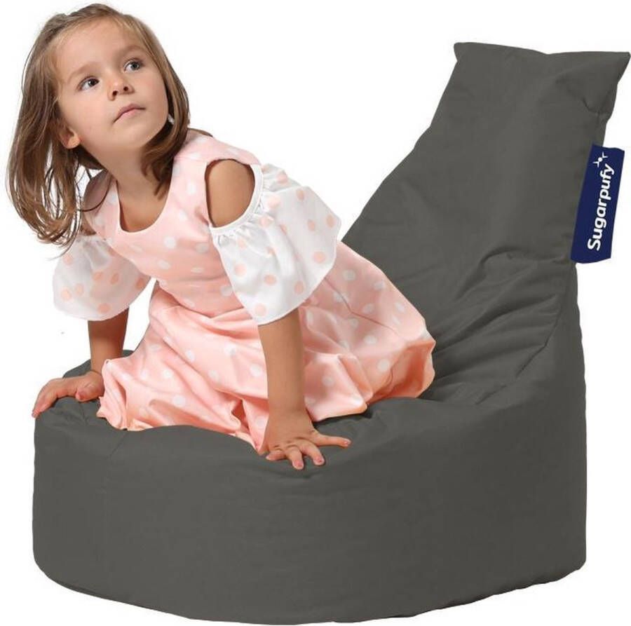 Gamer Zitzak voor Kinderen Waterafstotend Geschikt voor Binnen en Buiten Compleet Zitzak Antraciet