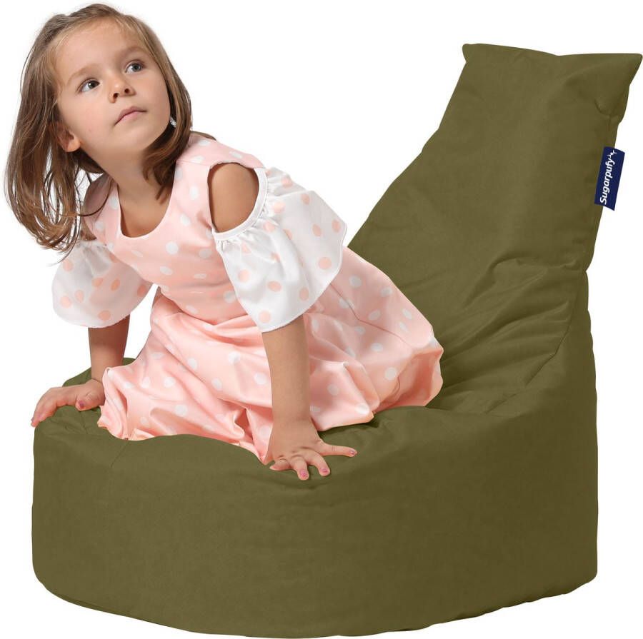 Gamer Zitzak voor Kinderen Waterafstotend Geschikt voor Binnen en Buiten Compleet Zitzak Olijf Groen