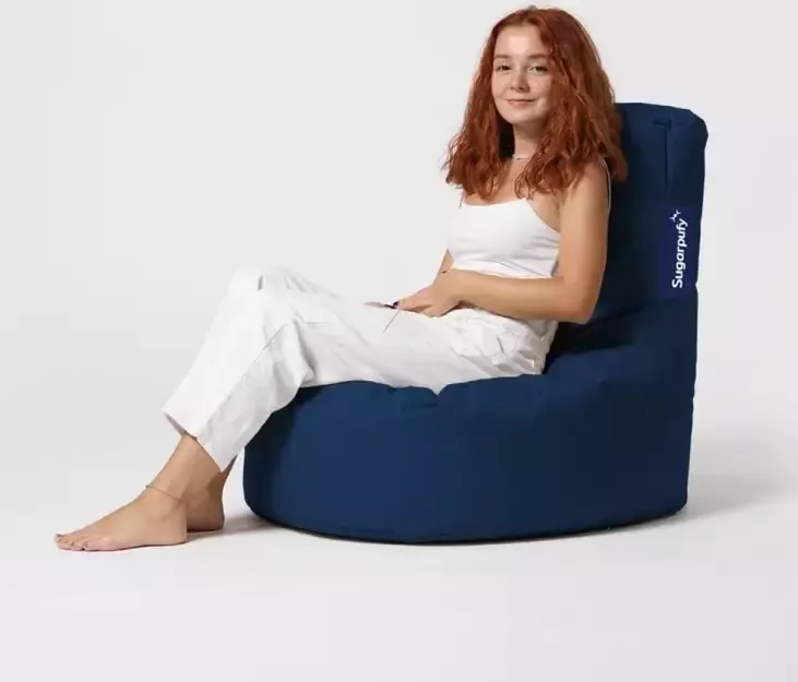 Xoft Living – Gaming Zitzak – Donker Blauw – Ergonomisch – Teens & Volwassenen - Foto 4