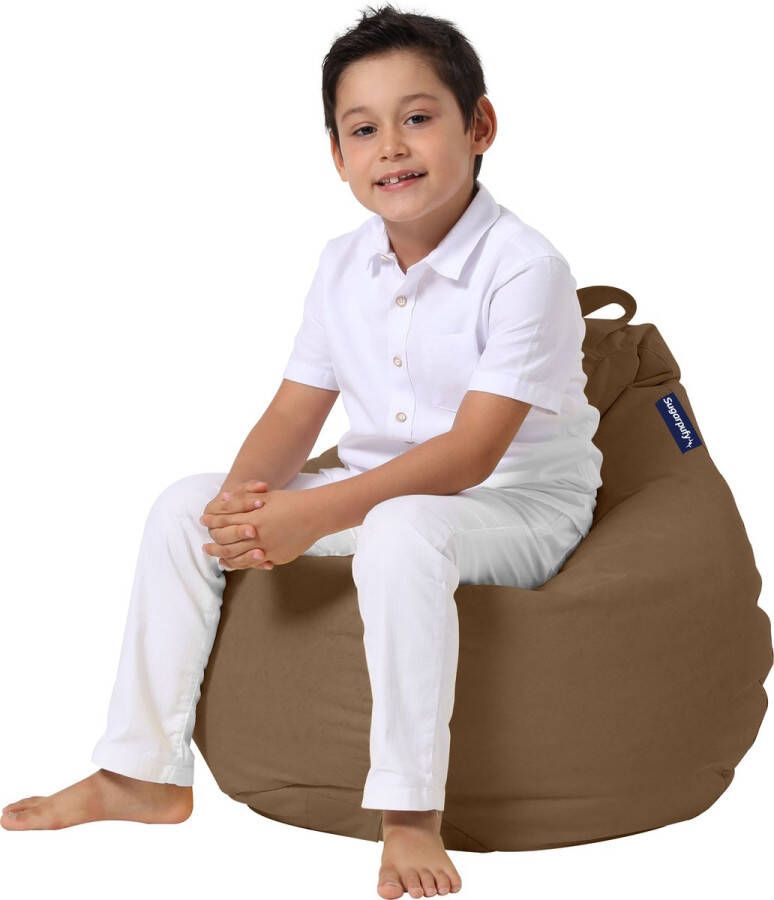 Kids Pear Zitzak Kinder Zitzakken Waterafstotend Mokka Bruin Kinderzetel Zitzak Kind Speelkamer-Duurzaam Binnen & Buiten Zitzak