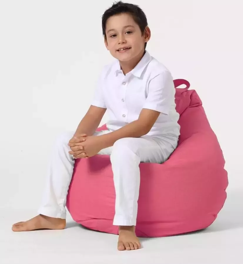 Xoft Living Kids Pear Zitzak Kinder Zitzakken Waterafstotend Roze Kinderzetel Zitzak Kind Speelkamer-Duurzaam Binnen & Buiten Zitzak