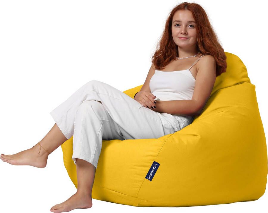 Xoft Living – Zitzak – Premium XXL – Geel – Waterafstotend - Foto 3