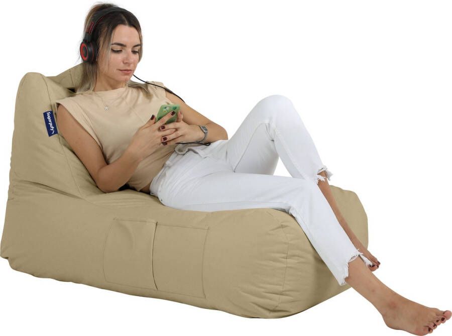Xoft Living Zitzak Lounge Beige Volwassenen & Kinderen