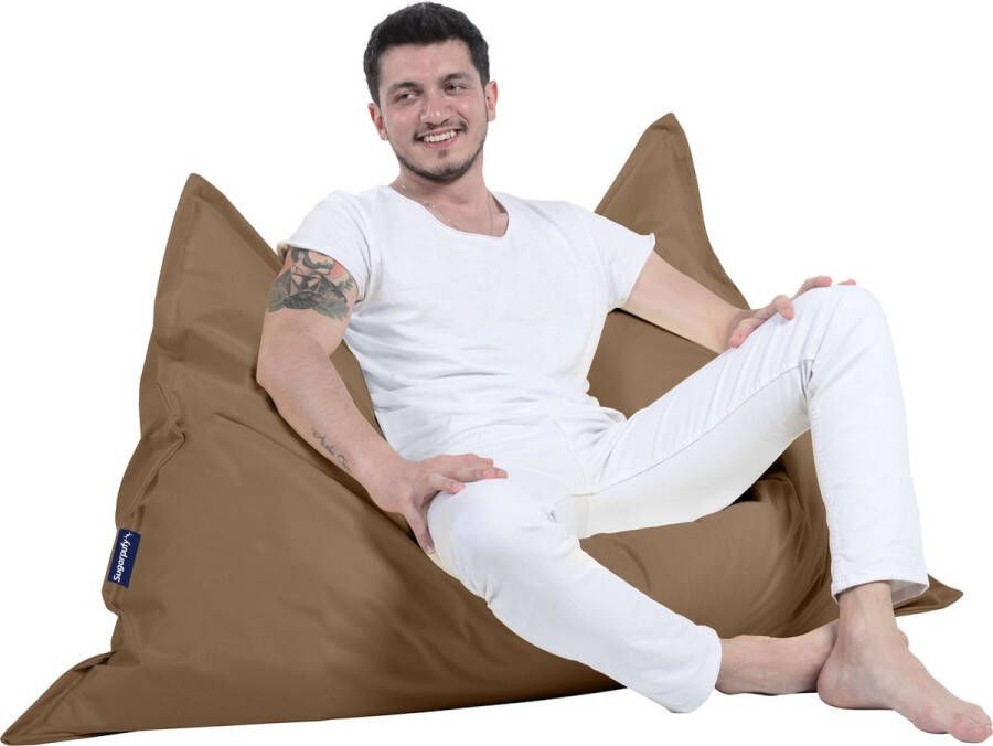 Grote Kussen Zitzak Zitkussen 100x150 Fatboy Volwassenen & Kinderen Binnenshuis Buitenshuis-Mokka Bruin - Foto 2