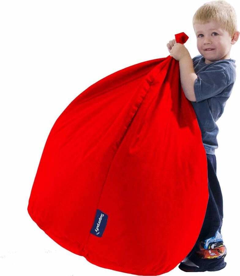 Xoft Living Kids Pear Zitzak Kinder Zitzakken Waterafstotend Rood Kinderzetel Zitzak Kind Speelkamer-Duurzaam Binnen & Buiten Zitzak - Foto 2