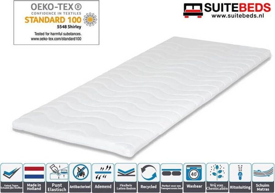 Suitebeds Topdekmatras Topper NASA-VISCO-Traagschuim- 7CM 160x220cm