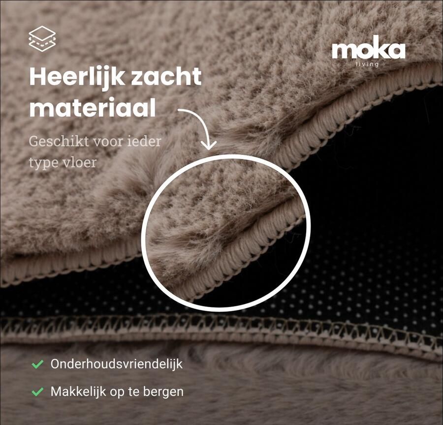 Sultanim Vloerkleed Hoogpolig 160x230 Fluffy & Zacht Vloerkleed Woonkamer Slaapkamer Gang Keuken