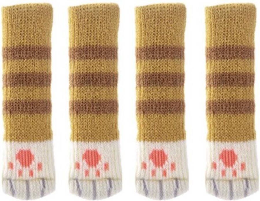 Summer Spark 4 stuks Stoelpoot Sokken Socks Beschermers Dopjes Stoel Vloer Bescherming Vloerbeschermers Strepen