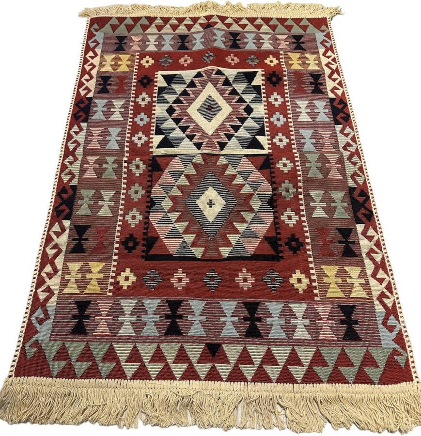 Sunar Home Kelim Vloerkleed Capadokya Kelim kleed Kelim tapijt Oosterse Vloerkleed 60x90 cm Loper Bankkleed