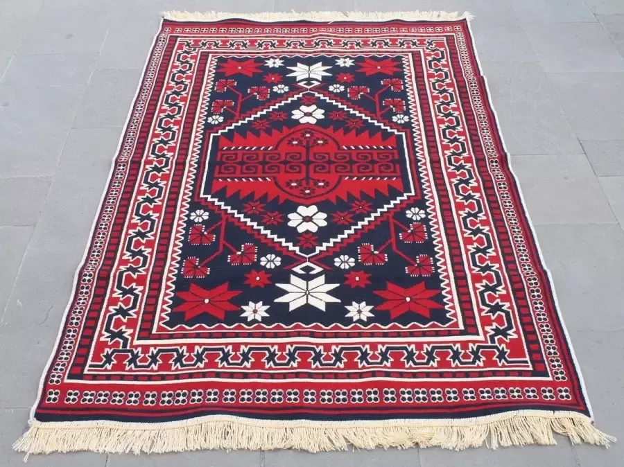 Sunar Home Kelim Vloerkleed Ecrin Kelim Kleed Kelim Tapijt -Oosterse Kelim -120x180 cm