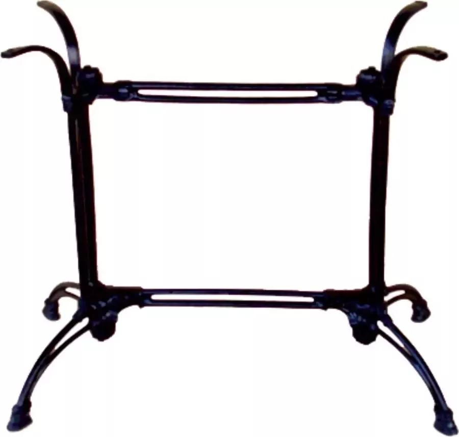 Sunburst Tafelonderstel gietijzer voor rechthoekige bladen Zwart - Foto 2