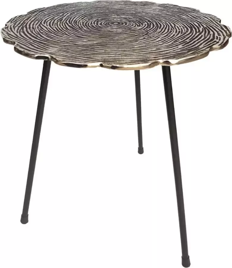 Sunfield Bijzettafel Hilton Aluminium tafel in zilveren kleur ø 35 x H 46 cm