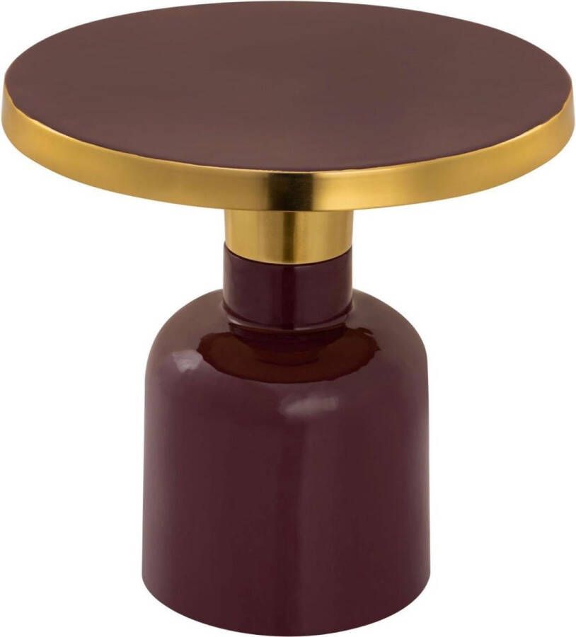 Sunfield bijzettafel rond ø 45 Hoogte 45 cm Decoratieve tafel Hippe Glam tafel metaal Bruin Goud