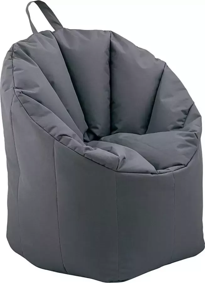 Sunfield Zitzak Fauteuil Comfortabele en Waterdichte poef Scheurbestendige hoes 70x80cm Grijs