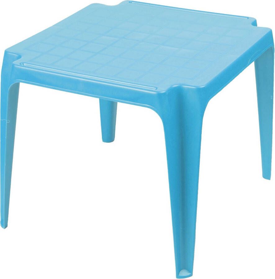 Sunnydays Kindertafel blauw kunststof buiten binnen L56 x B51 x H44 cm Bijzettafels - Foto 1