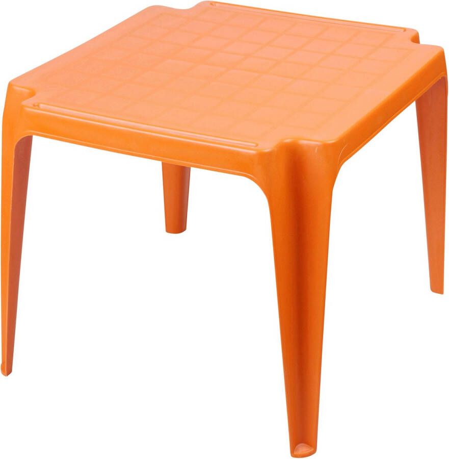 Sunnydays Kindertafel oranje kunststof buiten binnen L56 x B51 x H44 cm Bijzettafels - Foto 1