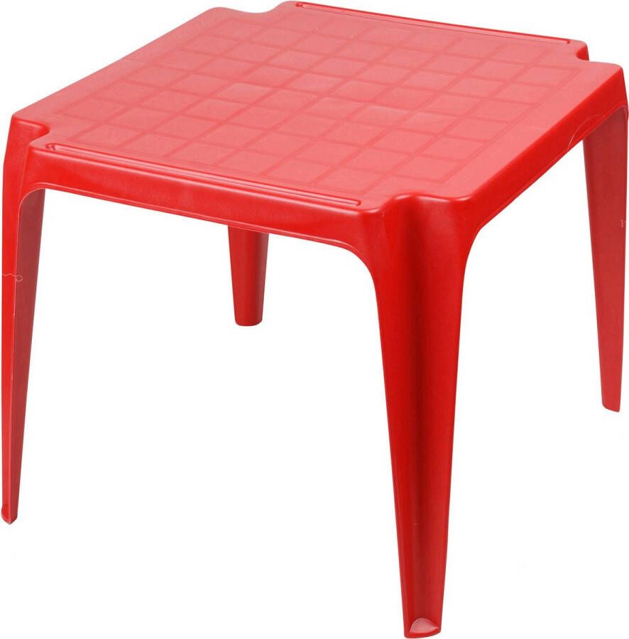 Sunnydays Kindertafel rood kunststof buiten binnen L56 x B51 x H44 cm Bijzettafels - Foto 1