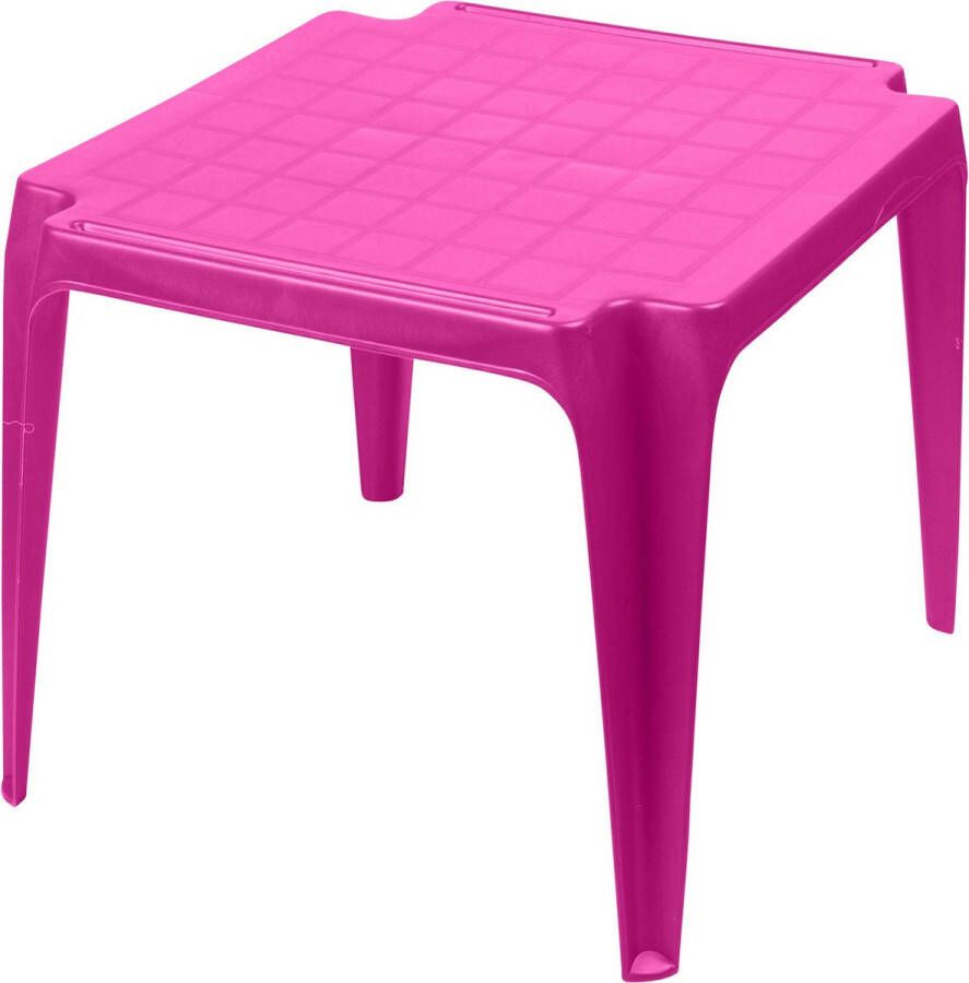 Sunnydays Kindertafel roze kunststof buiten binnen L56 x B51 x H44 cm Bijzettafels - Foto 1