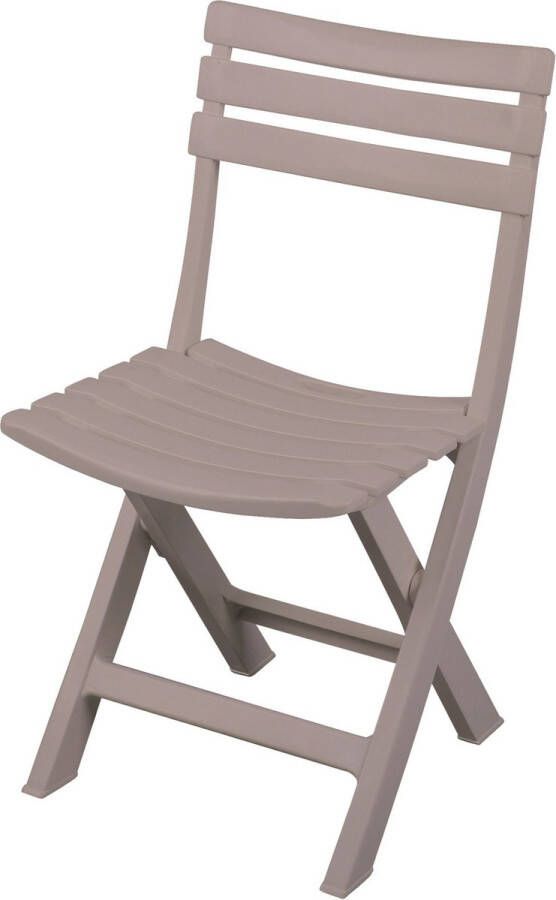 Sunnydays Klapstoel voor buiten binnen beige 41 x 79 cm stevig kunststof Bijzet stoelen Klapstoelen
