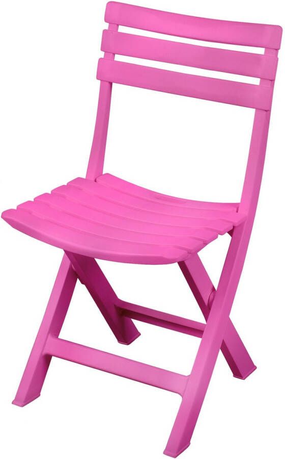 Sunnydays Klapstoel voor buiten binnen roze 41 x 79 cm stevig kunststof Bijzet stoelen Klapstoelen - Foto 1