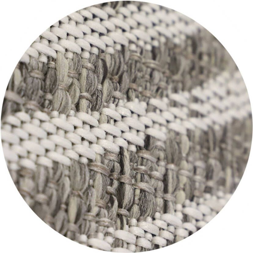 Sunnydays ROND TAPIJT D160CM BUITEN INTERIEUR IVOOR ZILVER TAUPE