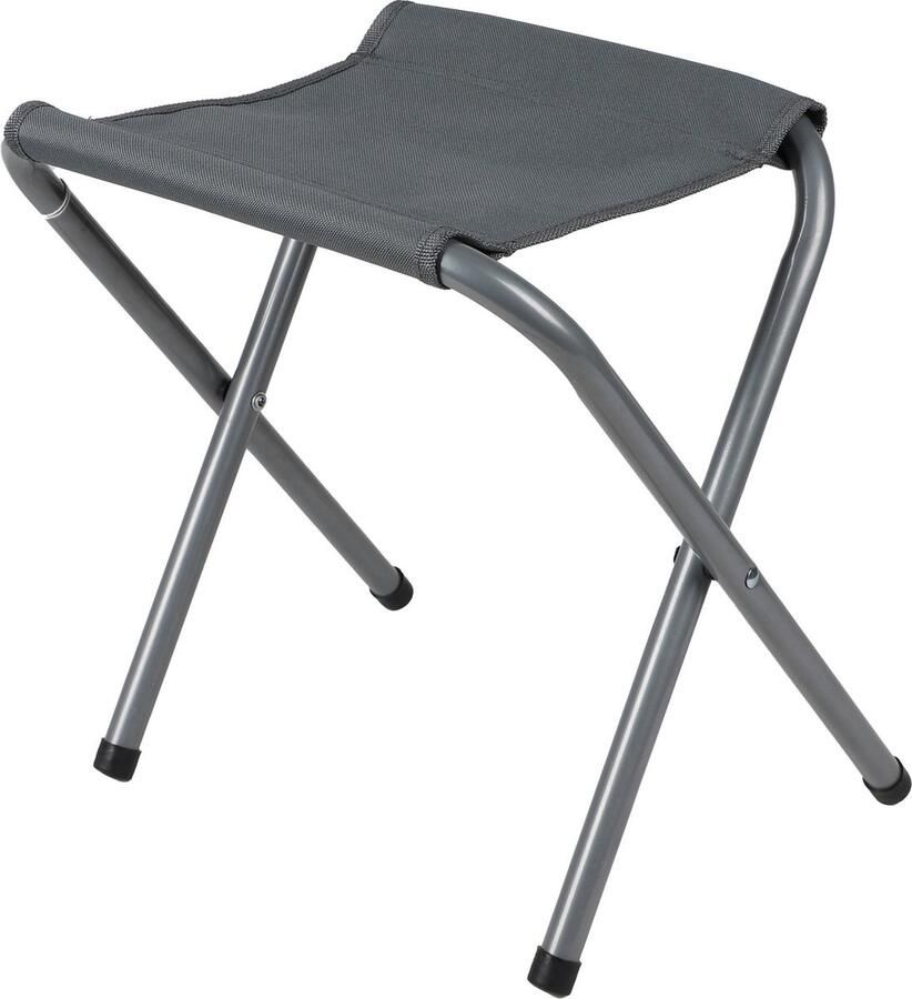 Sunnydays Camping outdoor krukje Inklapbaar grijs 33 x 27 x 35 cm metaal polyester