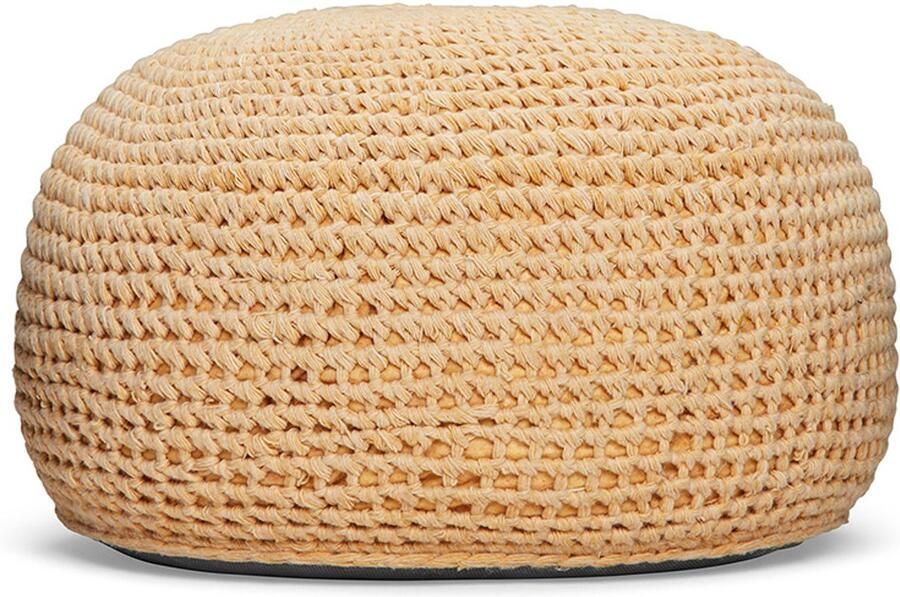 Suns poef arezzo 70x70x40 5cm geel