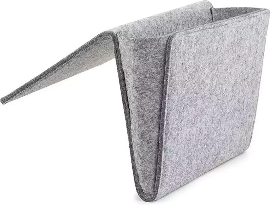 Vilten Opbergzak Voor Aan Bed Of De Bank Tijdschriften Afstandsbediening Of Tablet Opberger Grijs SEC