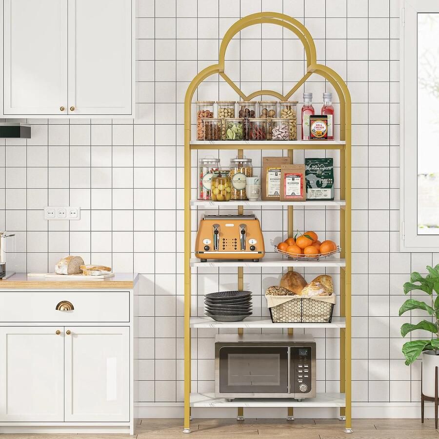 SureD eal Design Kast Huiskamer Luxe Boekenkast Goud 75x30x192 5 cm Kast Binnen Kasten