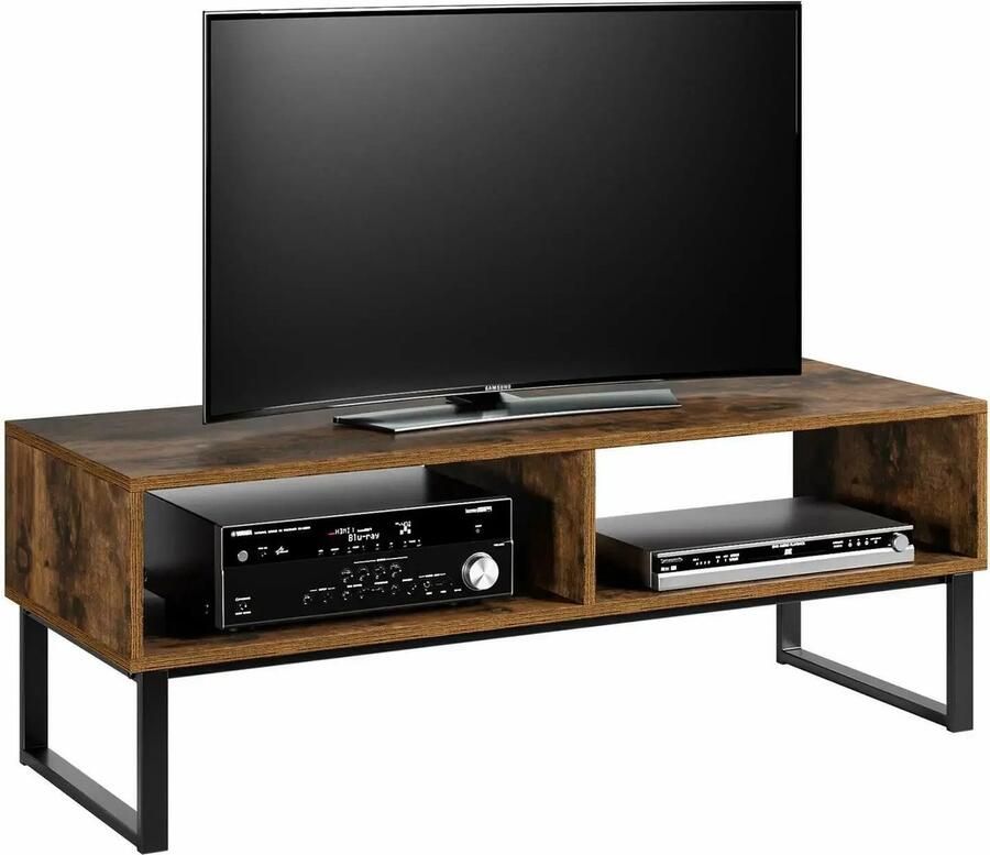 SureDeal Depot SureDeal TV Meubel Hout Industrieel Salontafel 108x40x40cm Woonkamer Slaapkamer Kast