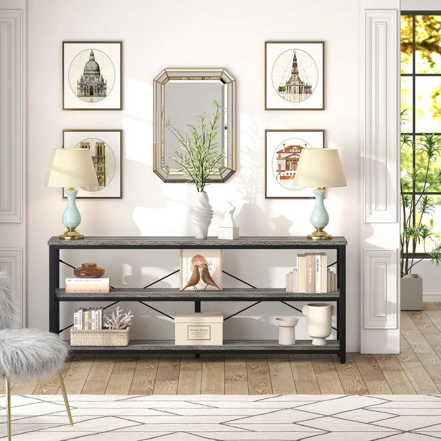 Suredeal 180cm Banktafel Extra Lange Banktafel Smalle Lange Consoletafel Toegangstafel Gangkast