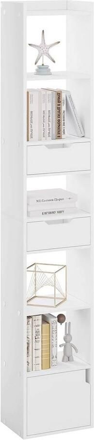 Rootz Living Rootz Moderne multifunctionele boekenkast Opbergorganisator Plank Duurzaam ruimtebesparend voldoende opbergruimte 33 cm x 181 cm x 24 cm