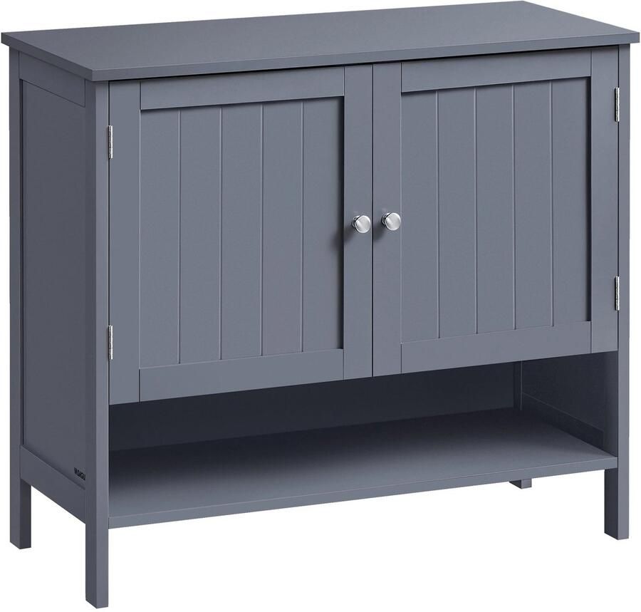 Suredeal Schoenenkast 9-12 Paar 35x80x70 cm MDF Blauw Modern Country Stijl Verstelbare Planken